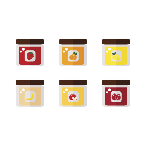 果酱孤立的图标在白色的背景。图片下载