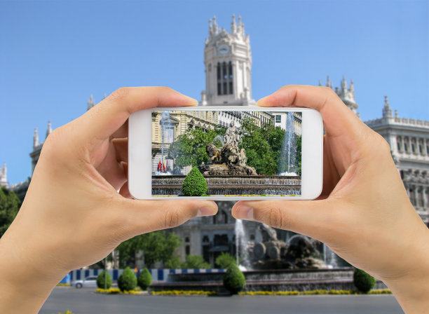 在马德里拍照图片下载