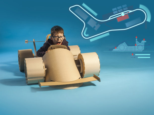 纸板赛车图片下载