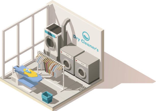 向量等距低聚商业洗衣图标图片下载