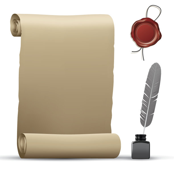 滚动老纸素材图片