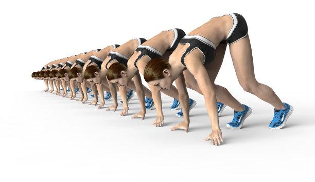 准备开始跑步的运动型女性图片下载