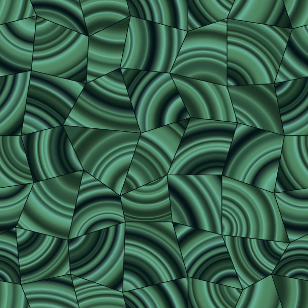 深绿色孔雀石马赛克图案。图片下载