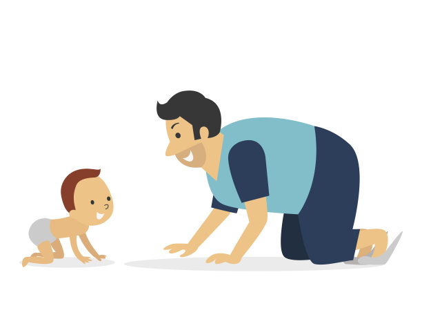 爸爸和孩子玩图片下载