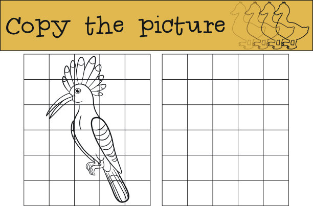 教育游戏:复制图片。可爱美丽的戴箍微笑图片下载