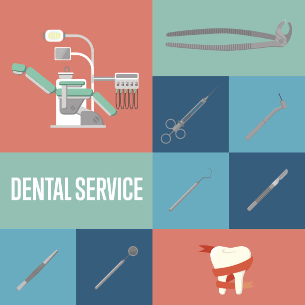 牙科服务方形组合器具图片下载