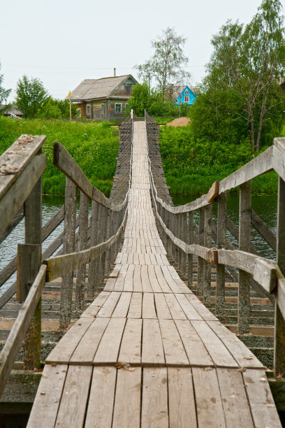 旧木吊桥图片下载