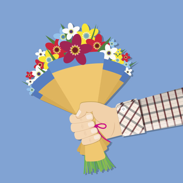 手捧花束图片下载