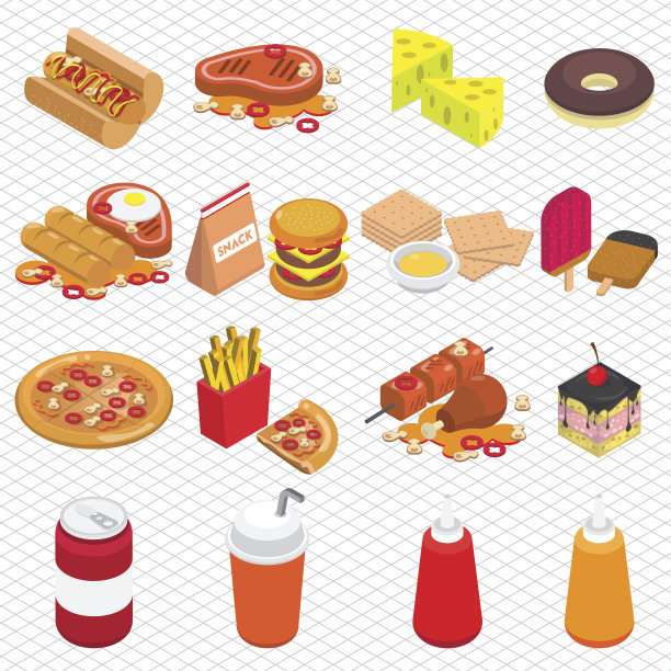 说明信息图形垃圾食品的概念图片下载