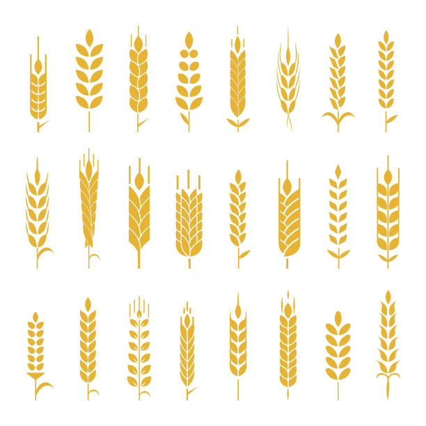 麦穗符号为标志设计。图片下载