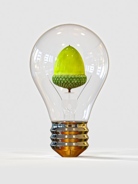 橡树躺在橡子的穴中图片下载