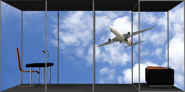 货运物流进出口概念办公室/3D渲染图片下载