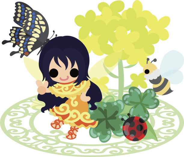 美丽的仙女和美丽的芸苔图片下载