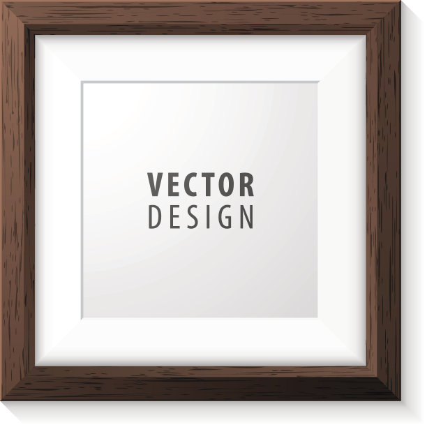 现实的最小隔离木框架上的白色背景。图片下载