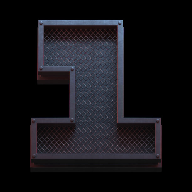 监狱金属字体图片下载