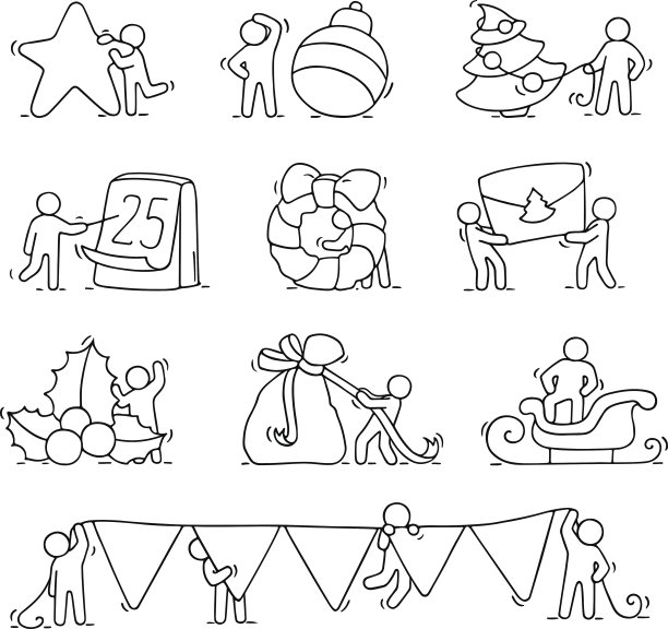 圣诞图标设置与小人图片下载