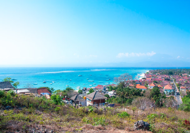 美丽的海洋蓝色巴厘岛图片下载