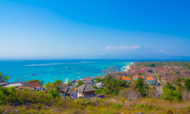 美丽的海洋蓝色巴厘岛图片下载