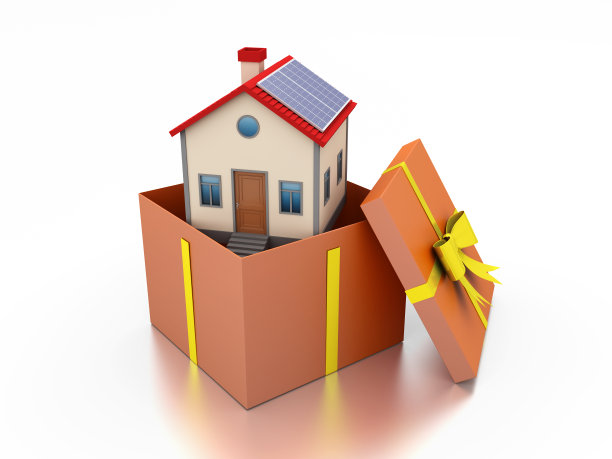 家庭模型与礼盒图片下载