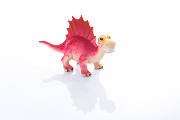 恐龙玩具孤立在白色图片下载