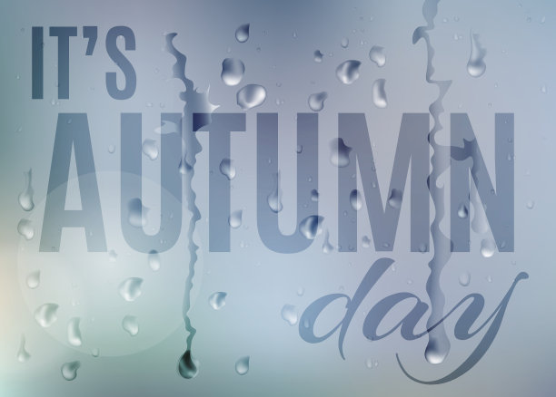 带有文字的秋季背景图片下载