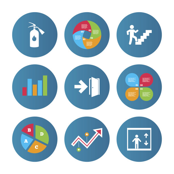 紧急出口图标。有箭头标志的门。图片下载