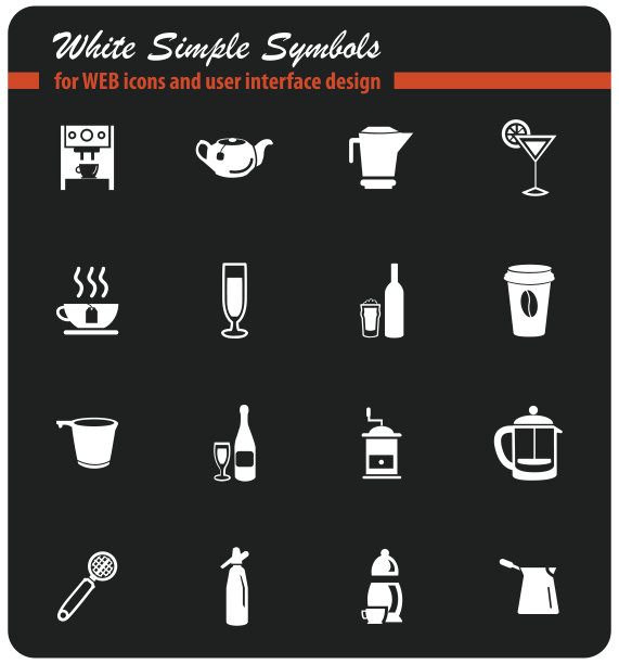 饮料图标设置器皿图片下载