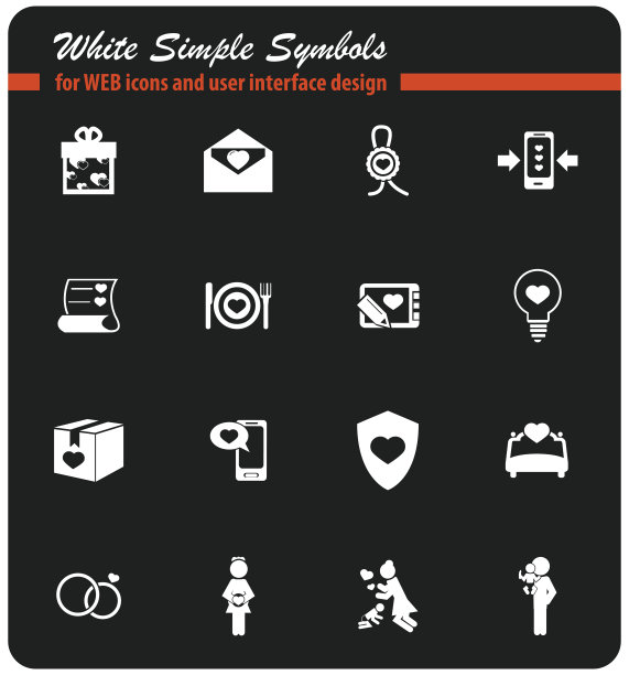 情人节图标集图片下载