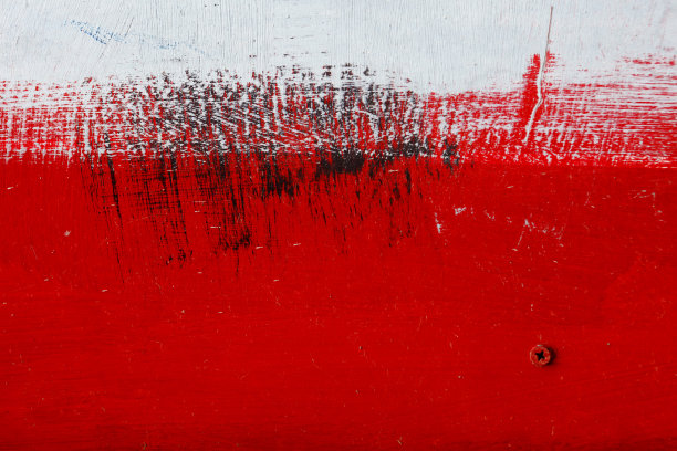 一笔-黑色，白色，红色丙烯酸漆对金属sur图片下载