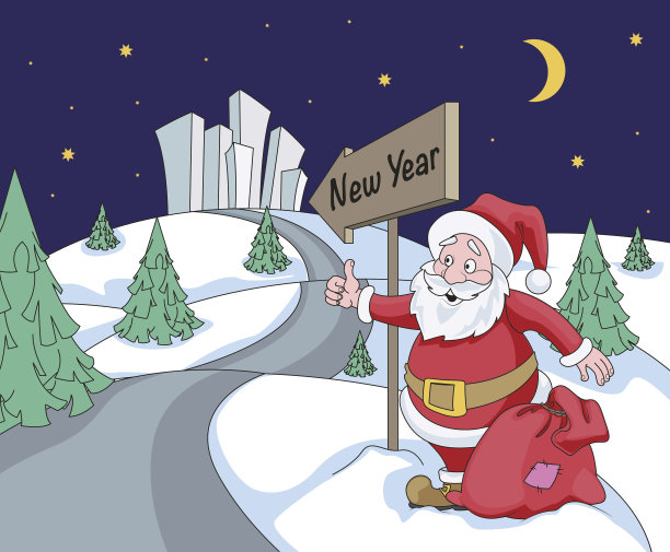 圣诞老人的声音在路上图片下载