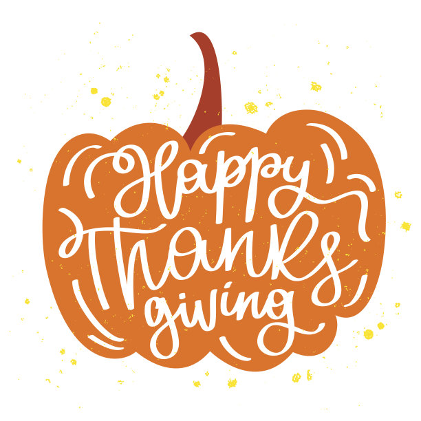 在南瓜里感恩节快乐。图片下载
