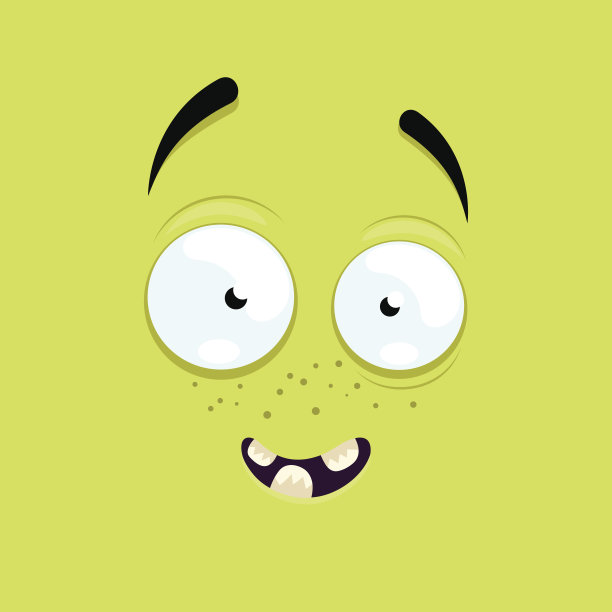 卡通脸与微笑的表情图片下载