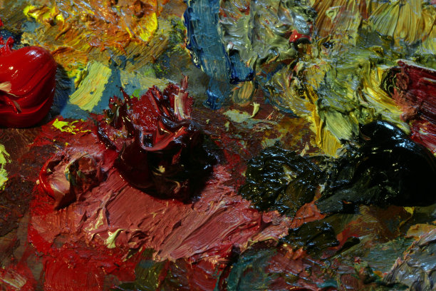 在调色板上作画图片下载