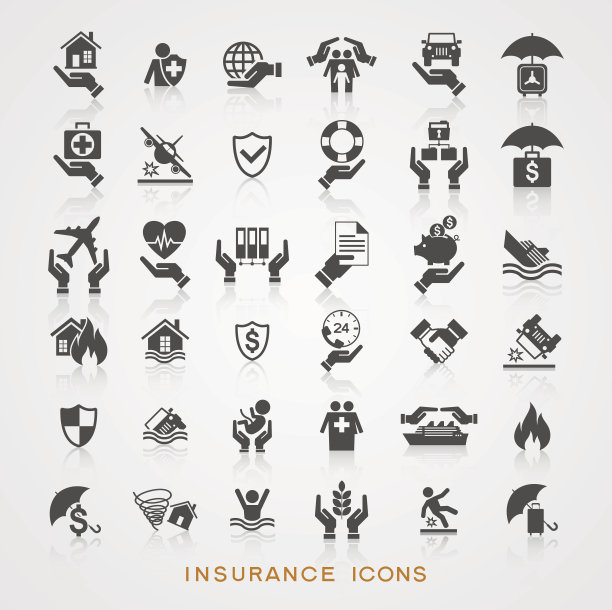 集保险图标素材图片