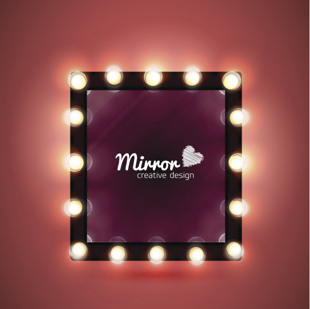 镜像现实矢量背景图片下载