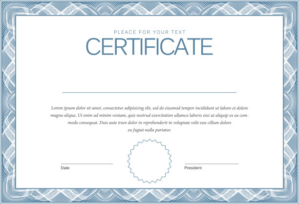 现代的证书。模板文凭,货币。向量图片下载