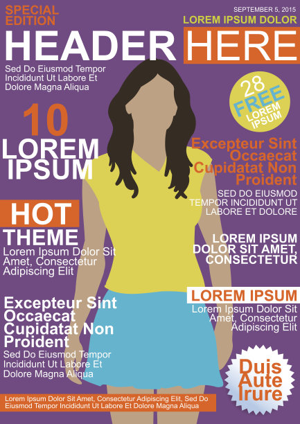 杂志封面模板素材图片