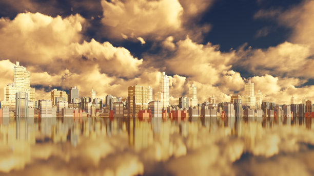 从水上看市区图片下载