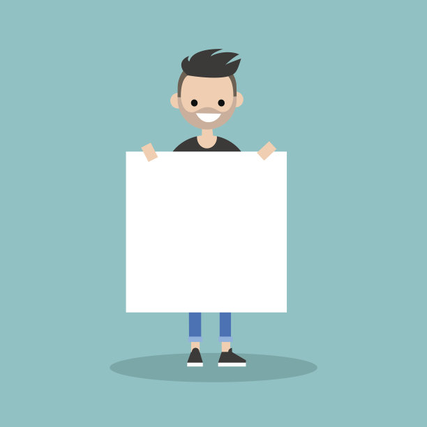 一个留着胡子的年轻人拿着一个白板模型图片下载