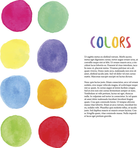 彩色水彩矢量背景。用墨迹装饰图片下载