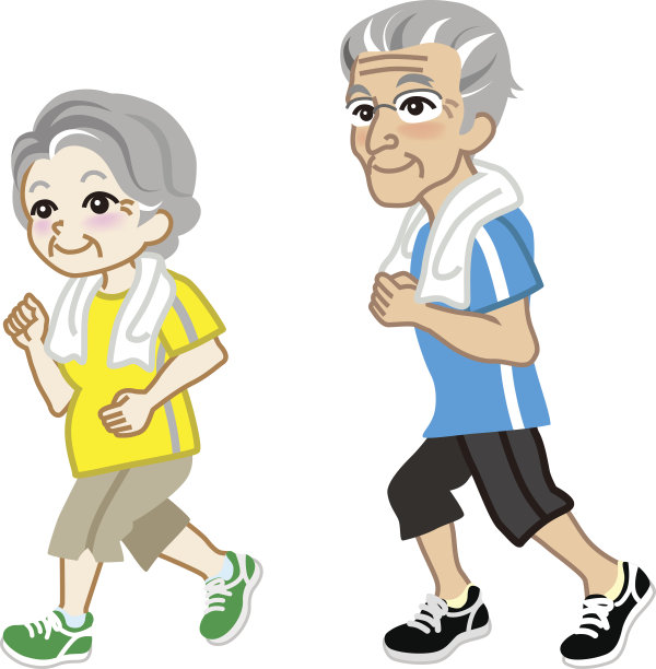 跑步资深夫妇，短袖图片下载