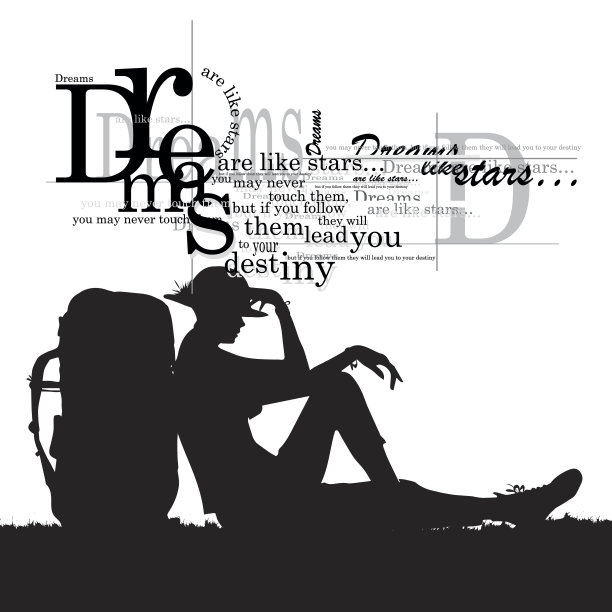 岩石上的剪影图片下载