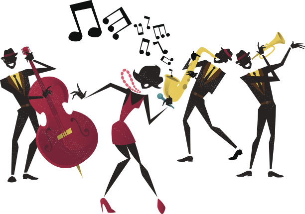 抽象的爵士乐队。图片下载