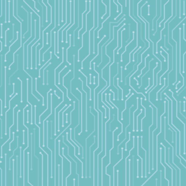 电路板无缝矢量背景。图片下载