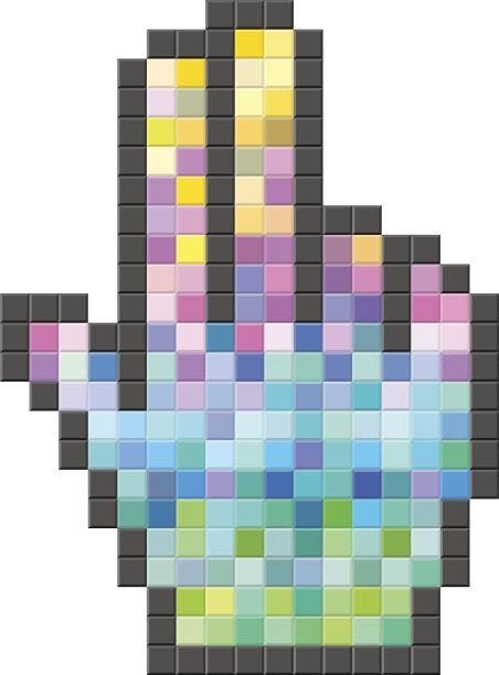 彩色像素计算机光标图片下载