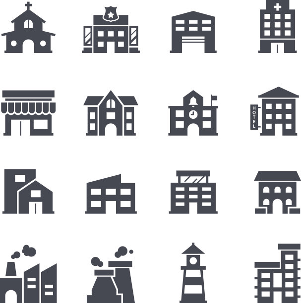 建筑图标素材图片