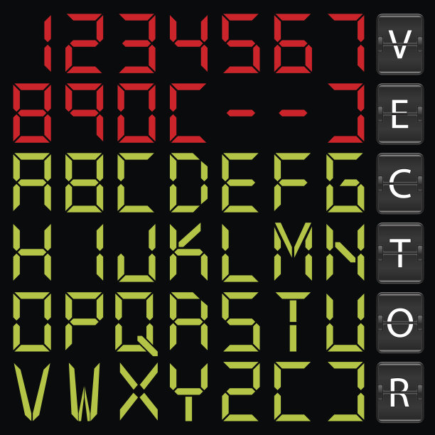 数字字母素材图片