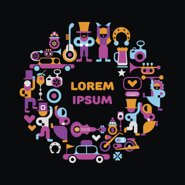 节日背景与跳舞的人图片下载