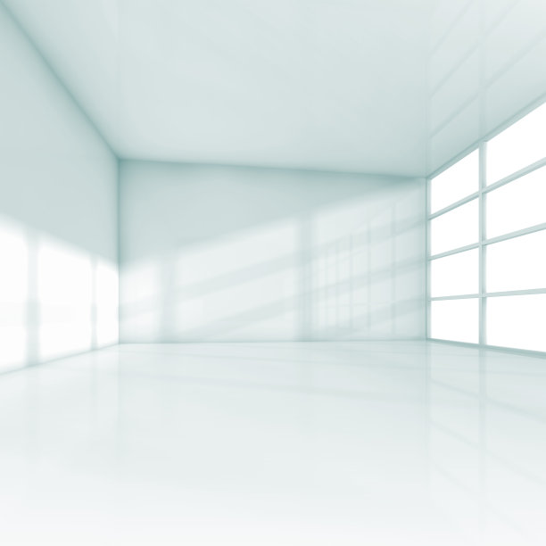 抽象的白色室内空3d办公室图片下载