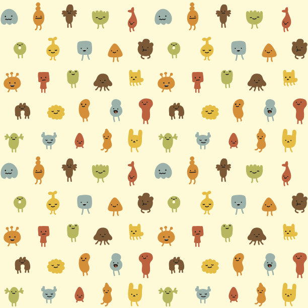 可爱怪物无缝图案图片下载